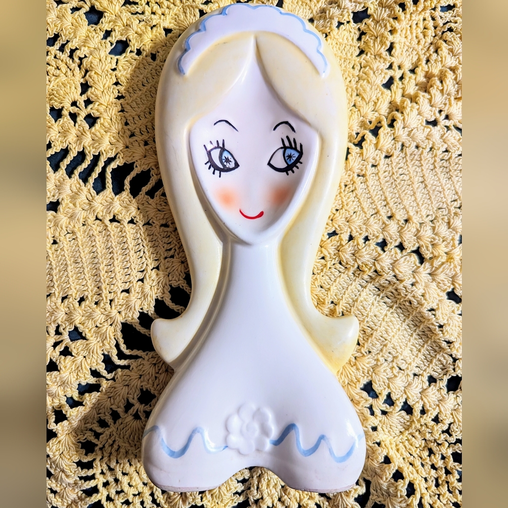 Rare Vintage Lefton Girl Spoon Rest